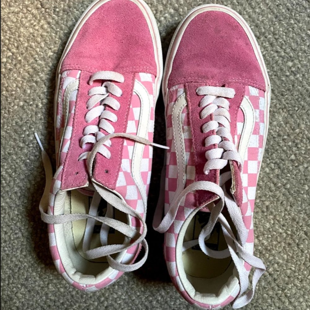 Vans Customs Prism Pink Checkerboard Sneakers
